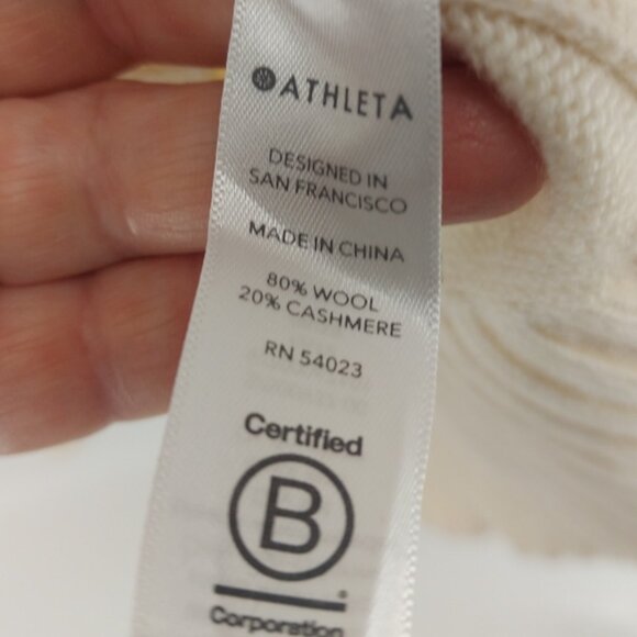 Athleta Wool Cashmere V Neck Long Oversized Sweater Size Medium - Picture 5 of 7